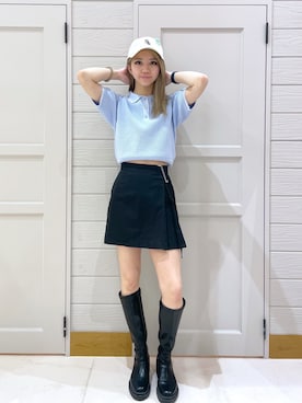 「アイテム（ニット/セーター）」を使った、Nozomiさん（レディース・167cm）の春コーディネート