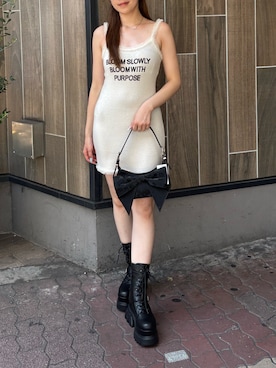 「EVRIS（エヴリス）のアイテム」を使った、rinaさん（レディース・162cm）の夏コーディネート