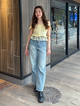 「EVRIS（エヴリス）のアイテム」を使った、rinaさん（レディース・162cm）の春コーディネート