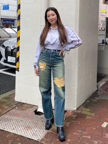 HEART MOTIF ダメージデニムパンツ｜エヴリス（EVRIS）アウトレット