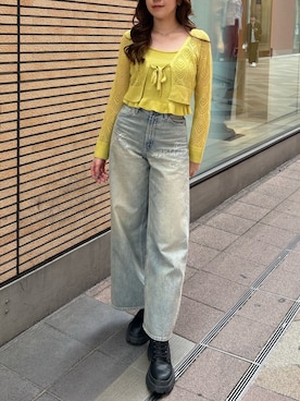 「EVRIS（エヴリス）のアイテム（トップス）」を使った、rinaさん（レディース・162cm）の春コーディネート