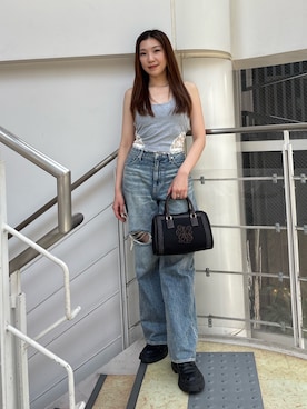 「EVRIS（エヴリス）のアイテム」を使った、rinaさん（レディース・162cm）の夏コーディネート