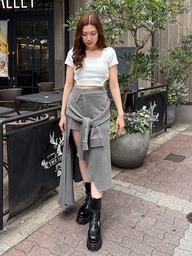 「EVRIS（エヴリス）のアイテム（トップス）」を使った、rinaさん（レディース・162cm）の春コーディネート