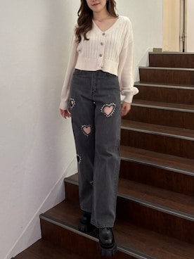 「EVRIS（エヴリス）のアイテム（トップス）」を使った、rinaさん（レディース・162cm）の春コーディネート