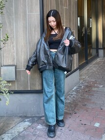 RDちゃん♥EVRIS♥バックスラッシュワイドデニム BACKスラッシュワイドデニムパンツ[品番：MKSW0056612]｜EVRIS