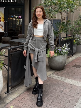 「EVRIS（エヴリス）のアイテム（シューズ）」を使った、rinaさん（レディース・162cm）の春コーディネート