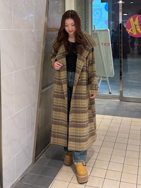 「アイテム（スリッポン）」を使った、rinaさん（レディース・162cm）の秋コーディネート