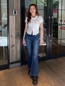「EVRIS（エヴリス）のアイテム」を使った、rinaさん（レディース・162cm）の春コーディネート