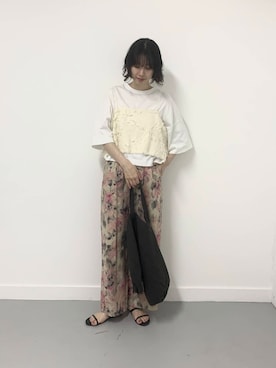 「半袖tシャツ」｜miyukiさん（レディース・165cm）の夏コーディネート