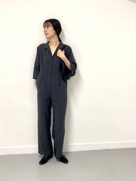 「アイテム（つなぎ/オールインワン）」を使った、miyukiさん（レディース・165cm）の夏コーディネート