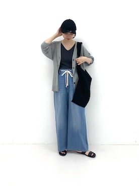 「ITTI（イッチ）のアイテム」を使った、miyukiさん（レディース・165cm）の夏コーディネート