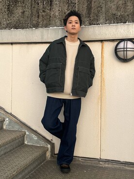 「MULGA（モルガ）のアイテム」を使った、RINさん（メンズ・171cm）の冬コーディネート