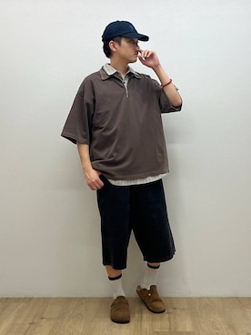 「RAGEBLUE（レイジブルー）のアイテム（帽子）」を使った、RINさん（メンズ・170cm）の夏コーディネート