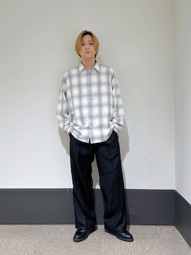 「アイテム（リング、ホワイト系）」を使った、RINさん（メンズ・171cm）の秋コーディネート