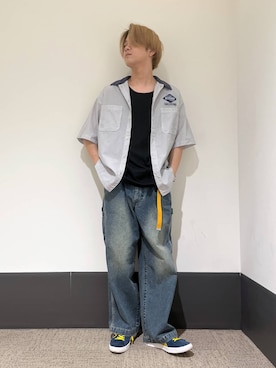 「RAGEBLUE（レイジブルー）のアイテム（バングル/リストバンド）」を使った、RINさん（メンズ・172cm）の夏コーディネート