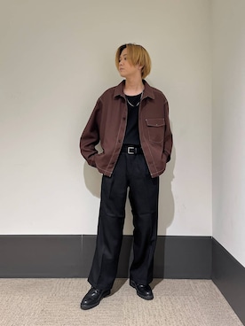 「アイテム（リング、ホワイト系）」を使った、RINさん（メンズ・171cm）の秋コーディネート