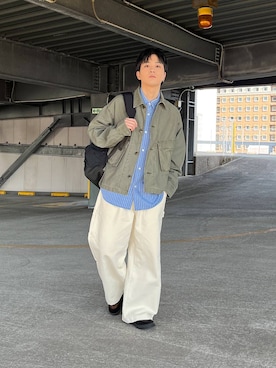 「RAGEBLUE（レイジブルー）のアイテム（ミリタリージャケット）」を使った、RINさん（メンズ・171cm）の冬コーディネート