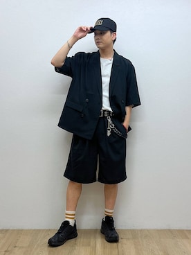 「アイテム（キーホルダー）」を使った、RINさん（メンズ・170cm）の夏コーディネート
