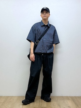「RAGEBLUE（レイジブルー）のアイテム（帽子）」を使った、RINさん（メンズ・170cm）の夏コーディネート