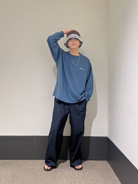 「アイテム（ハット、ブラウン系）」を使った、RINさん（メンズ・171cm）の秋コーディネート