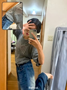 「アイテム（トップス）」を使った、オッシーさん（メンズ・161cm）の夏コーディネート