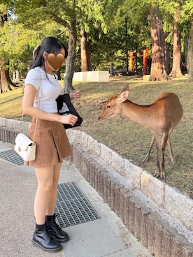 「アイテム（ヘアピン）」を使った、DemiLyuさん（レディース・169cm）の秋コーディネート