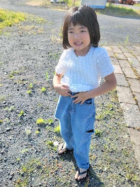 「classicalelf（クラシカルエルフ）のアイテム（パンツ）」を使った、まぁ𓂃 𓈒𓏸♡さん（キッズ・120cm）の夏コーディネート