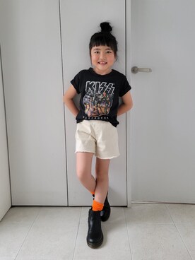 「RADCHAP（ラッドチャップ）のアイテム（トップス）」を使った、まぁ𓂃 𓈒𓏸♡さん（キッズ・120cm）の春コーディネート