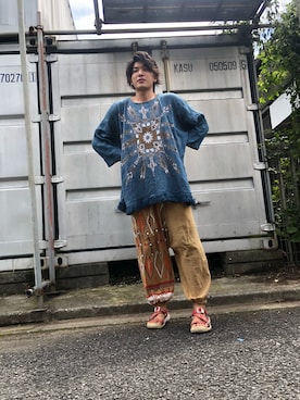 「チャイハネ（チャイハネ）のアイテム（その他トップス）」を使った、myut  相互さん（メンズ・180cm）の夏コーディネート