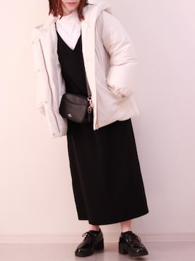 「PLST（プラステ）のアイテム（ジャケット/アウター）」を使った、rabiさん（レディース・147cm）の冬コーディネート