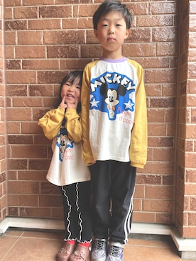 「BREEZE（ブリーズ）のアイテム」を使った、touaさん（キッズ・120cm）の春コーディネート