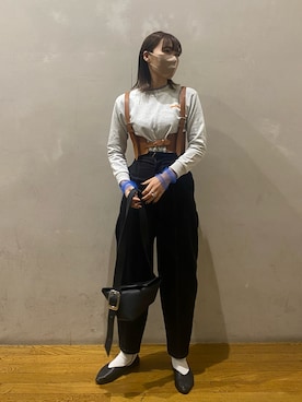 「LAKOLE（ラコレ）のアイテム（レッグウェア）」を使った、iriさん（レディース・163cm）の冬コーディネート