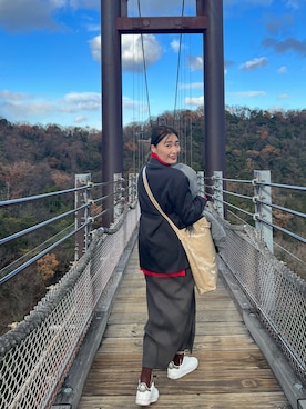 「LAKOLE（ラコレ）のアイテム（レッグウェア）」を使った、iriさん（レディース・163cm）の冬コーディネート