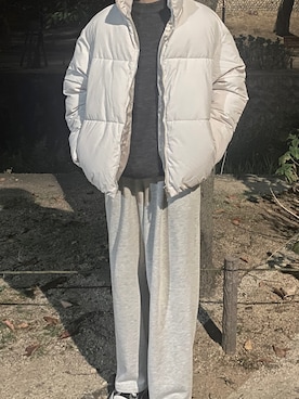「CALLNE（カルネ）のアイテム（ダウンジャケット/コート）」を使った、けいと。さん（メンズ・168cm）の秋コーディネート