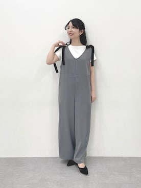 「nissen（ニッセン）のアイテム（オールインワン・サロペット）」を使った、Nahoさん（レディース・146cm）の冬コーディネート