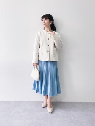 【入園式　入学式コーデにも！】サテンプリーツスカート 入園式 入学式コーデにも！】サテンプリーツスカート
