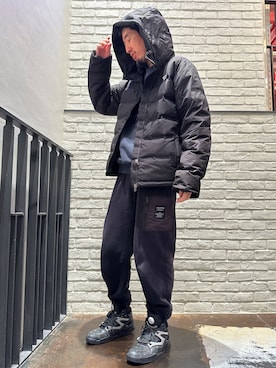 「アイテム（アウトドア/スポーツ）」を使った、NAKAHARAさん（メンズ・190cm）の冬コーディネート