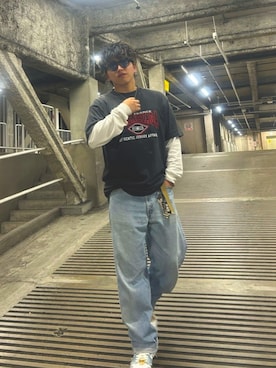 「アイテム（ベルト、ベージュ系）」を使った、arh77さん（メンズ・166cm）の秋コーディネート