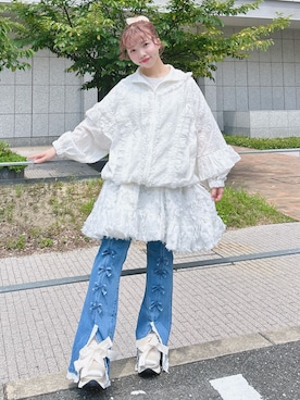 「アイテム（ブルゾン）」を使った、haruさん（レディース・152cm）の夏コーディネート