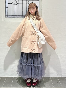 「アイテム（カバーオール）」を使った、haruさん（レディース・152cm）の秋コーディネート
