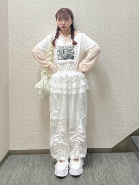 「厚底スニーカー」｜haruさん（レディース・152cm）の夏コーディネート