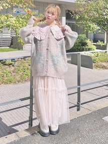 ribbon jacquard knit cardigan｜メリージェニー（merry jenny）公式
