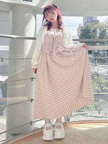大人気完売品♡ merryjenny♡ ギンガムリボンワンピース ピンク ♡ merry jenny（メリージェニー）の「ギンガムリボンワンピース