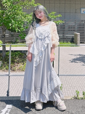 「merry jenny（メリージェニー）のアイテム（ワンピース/ドレス）」を使った、haruさん（レディース・152cm）の夏コーディネート