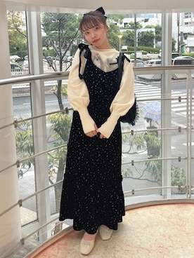 「merry jenny（メリージェニー）のアイテム（バレエシューズ）」を使った、haruさん（レディース・152cm）の秋コーディネート
