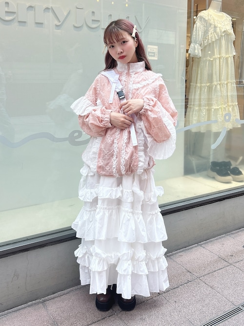 merry jenny ブルゾン アウター flower frill laceブルゾン