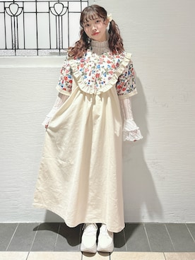 「merry jenny（メリージェニー）のアイテム（バレエシューズ）」を使った、haruさん（レディース・152cm）の春コーディネート