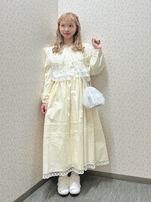 セール】airy lace collarワンピース（ワンピース）｜merry jenny