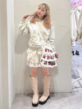 「厚底ブーツ」｜haruさん（レディース・152cm）の秋コーディネート