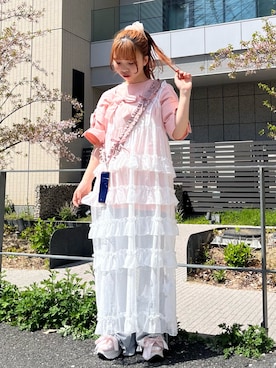 「merry jenny（メリージェニー）のアイテム（PC・スマホグッズ/家電）」を使った、haruさん（レディース・152cm）の春コーディネート